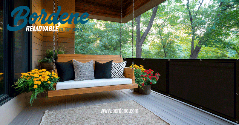 showing balcony screen being removed