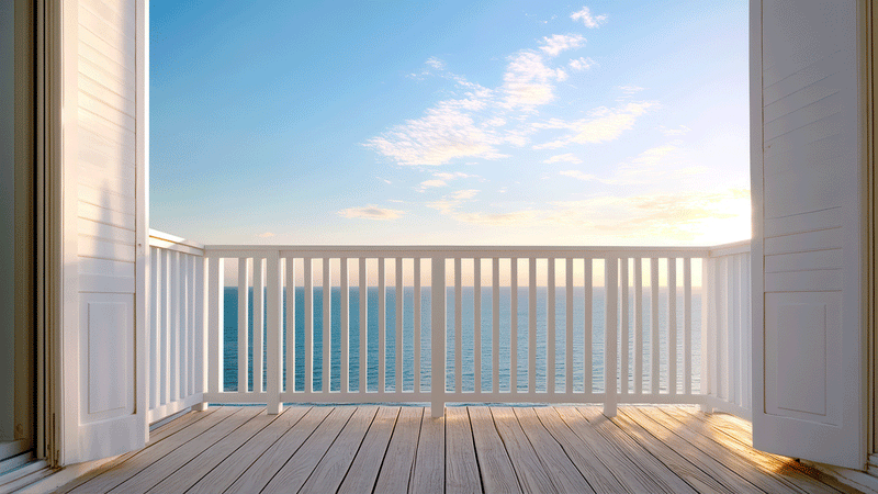 showing step process of installing balcony screen